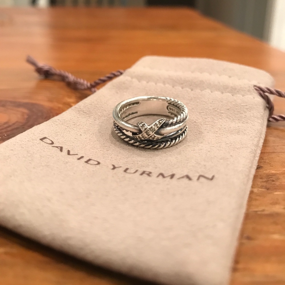 David Yurman X Collection Ring with Diamonds